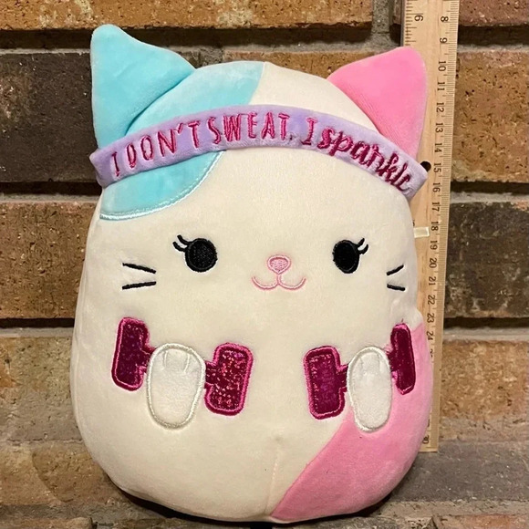 Squishmallows Wellness Squad Caryl The Cat I Don't Sweat, I Sparkle - Picture 9 of 10